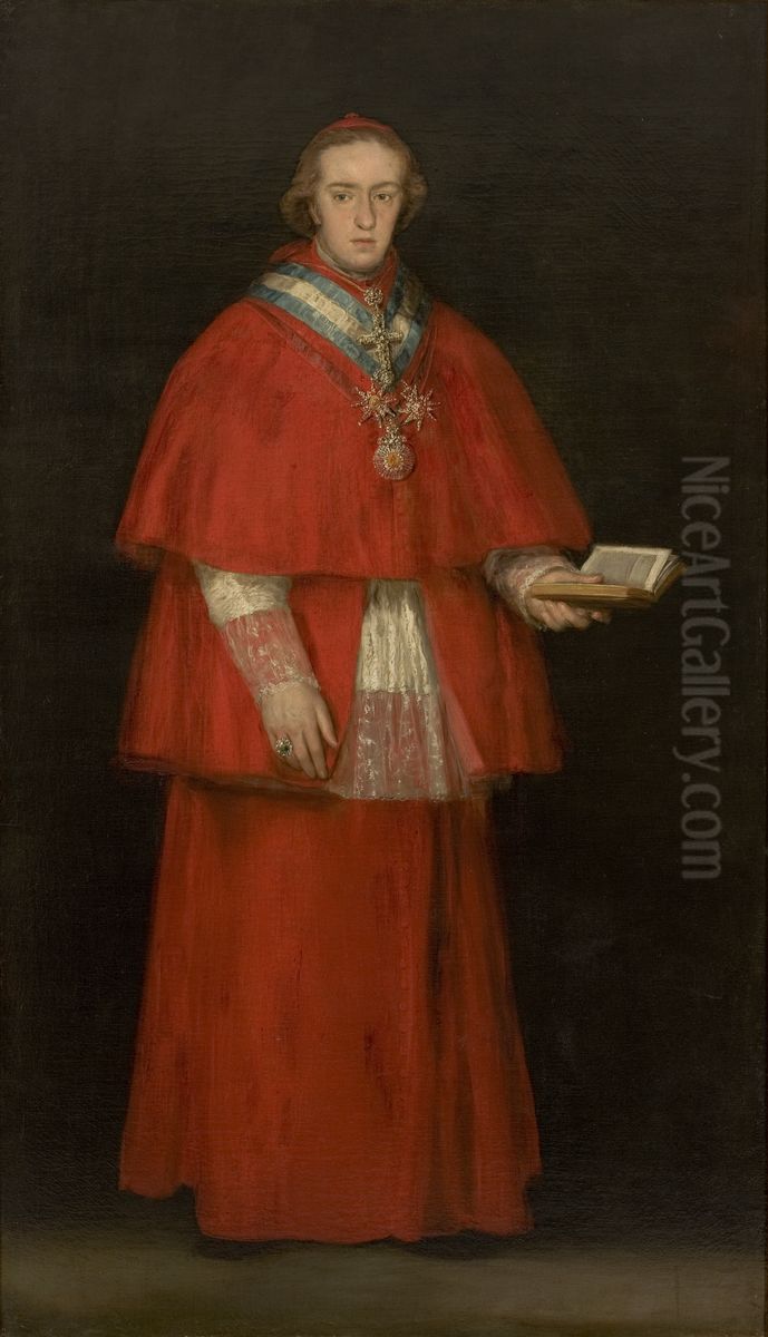 Portrait of Cardinal Luis Maria de Borbon y Vallabriga Oil Painting by Francisco Goya Fuendetodos