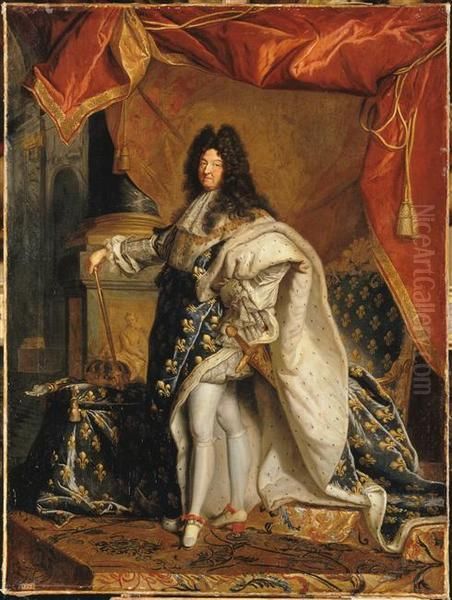 Louis XIV, King of France (1638-1715) Oil Painting by Hyacinthe Rigaud