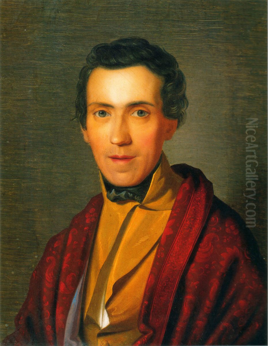 Portrait of Ludwig Richter Oil Painting by Wilhelm Von Kugelgen