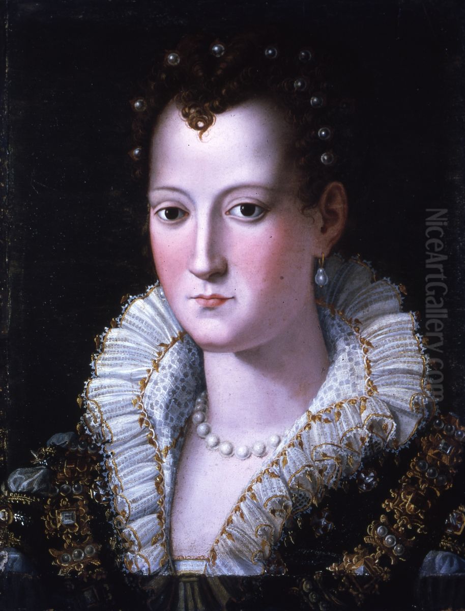 Portrait of Virginia de' Medici (1568-1615) Oil Painting by Giovanni Maria Butteri