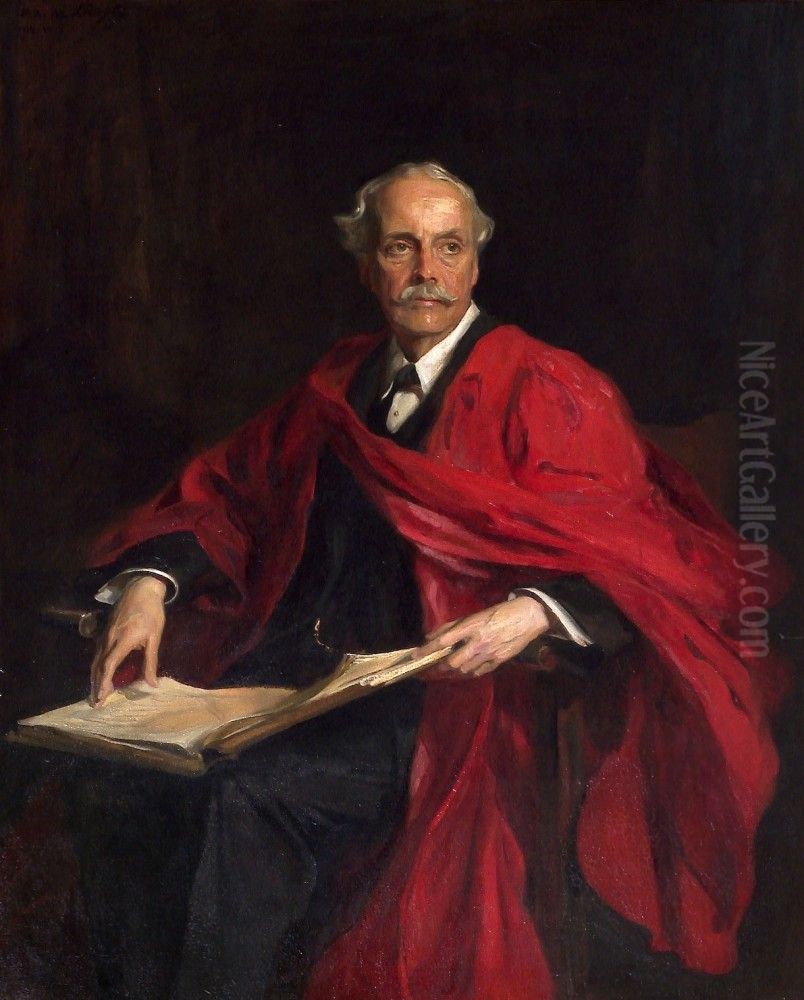 Arthur James Balfour, 1st Earl of Balfour, KG, OM, PC, Prime Minister and Philosopher Oil Painting by Philip de Laszlo