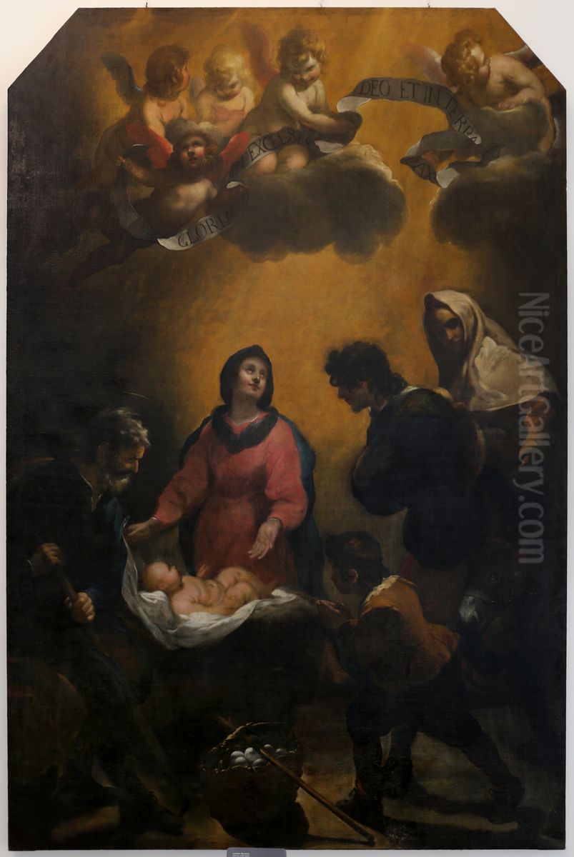 Adoration of the Shepherds Oil Painting by Luciano Borzone