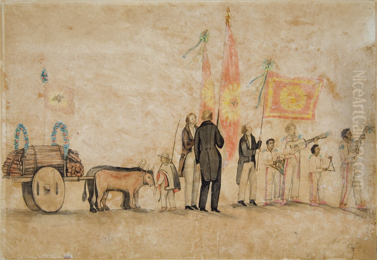 Festa do Divino Espirito Santo Oil Painting by Miguelzinho Dutra