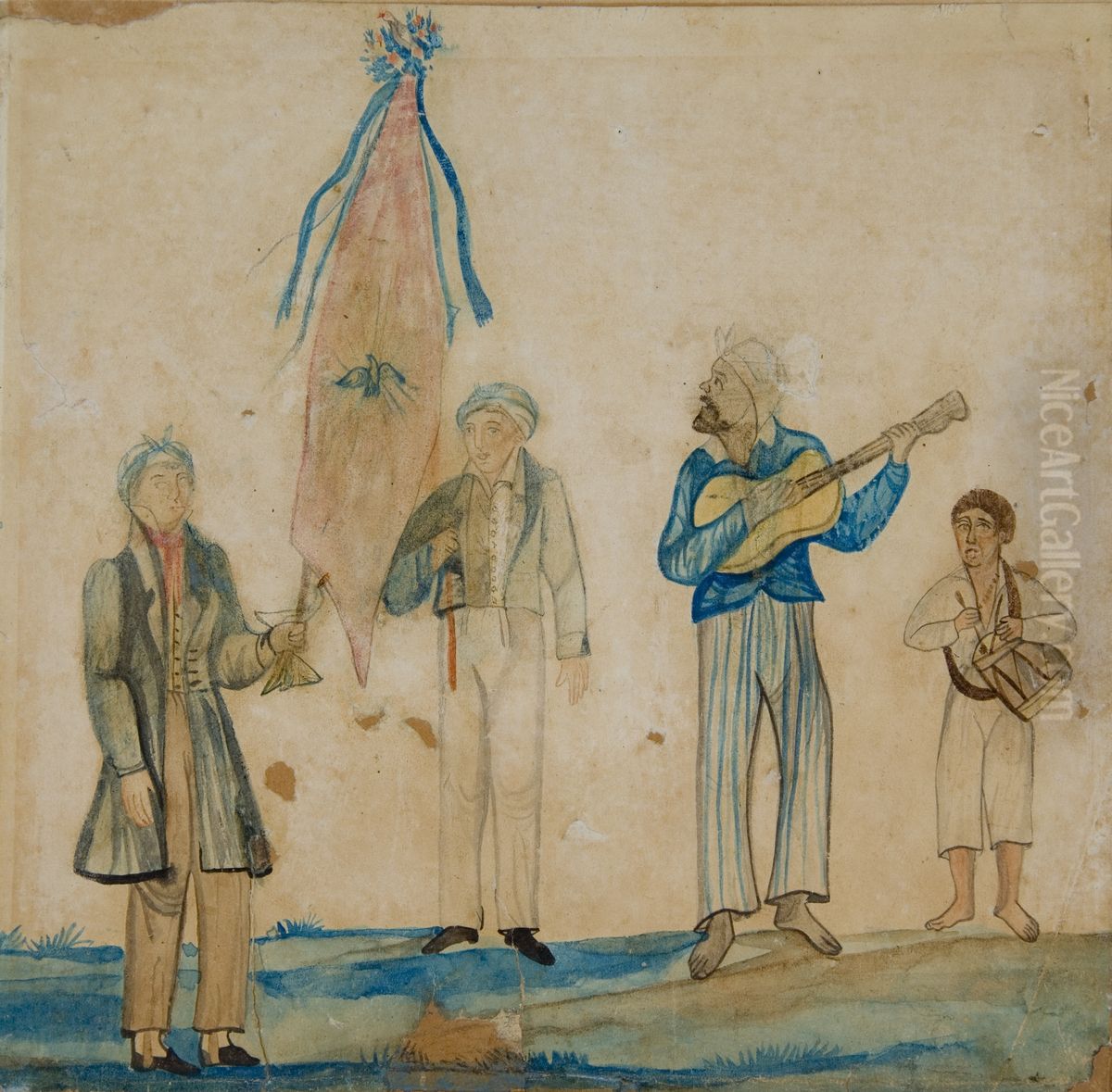 Bandeira do Divino Oil Painting by Miguelzinho Dutra