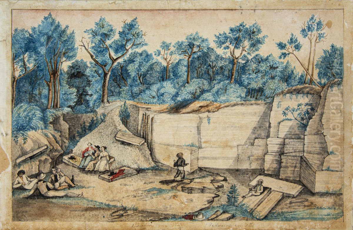 Pedreira de Varvito, em Itu Oil Painting by Miguelzinho Dutra