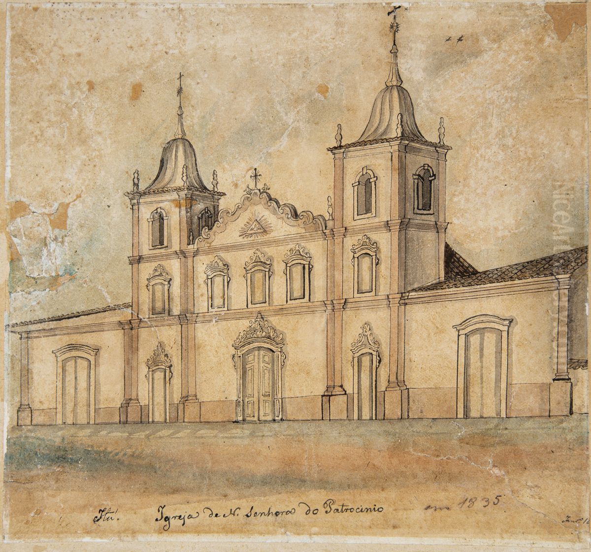 Igreja de N. Senhora do Patrocinio de Itu Oil Painting by Miguelzinho Dutra