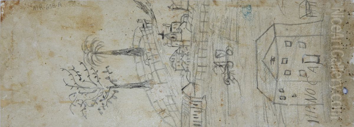 Paisagem nao identificada Oil Painting by Miguelzinho Dutra