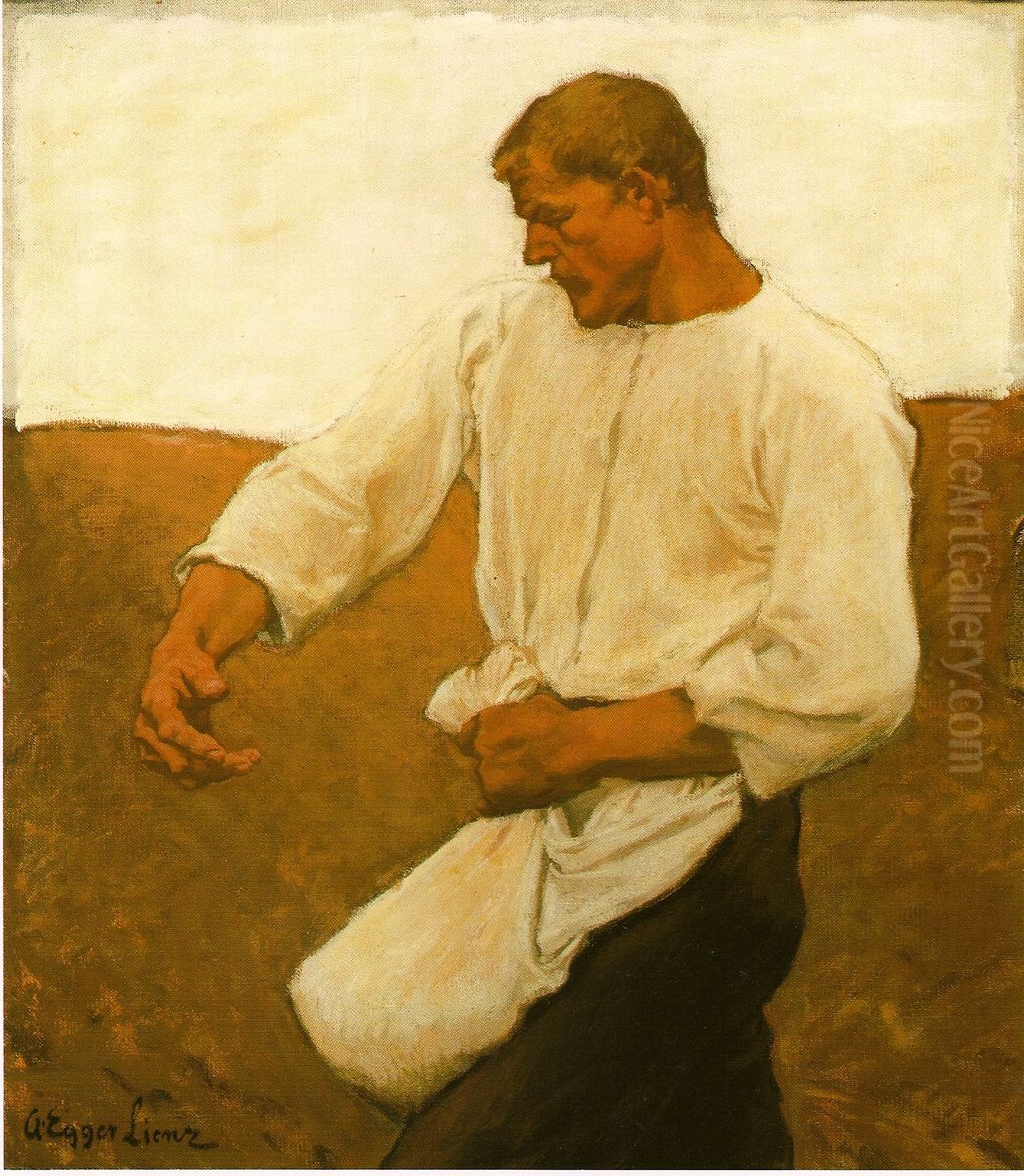 The sower Oil Painting by Albin Egger-Lienz