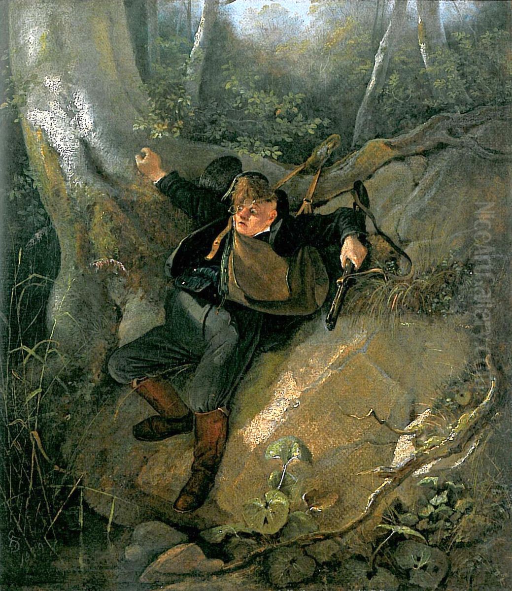 Jagdungluck Oil Painting by Carl Spitzweg