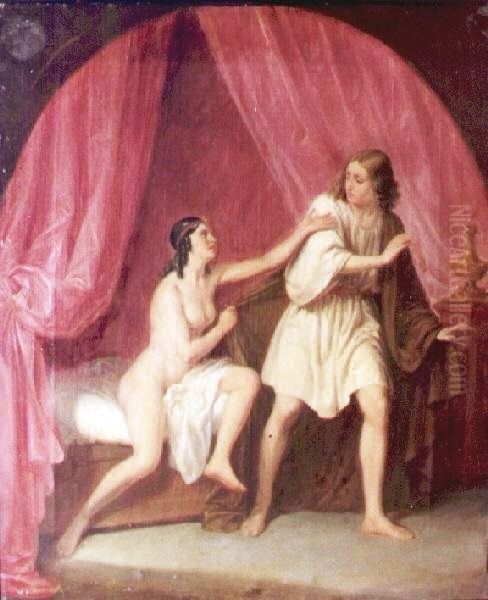 El casto Jose Oil Painting by Antonio Maria Esquivel