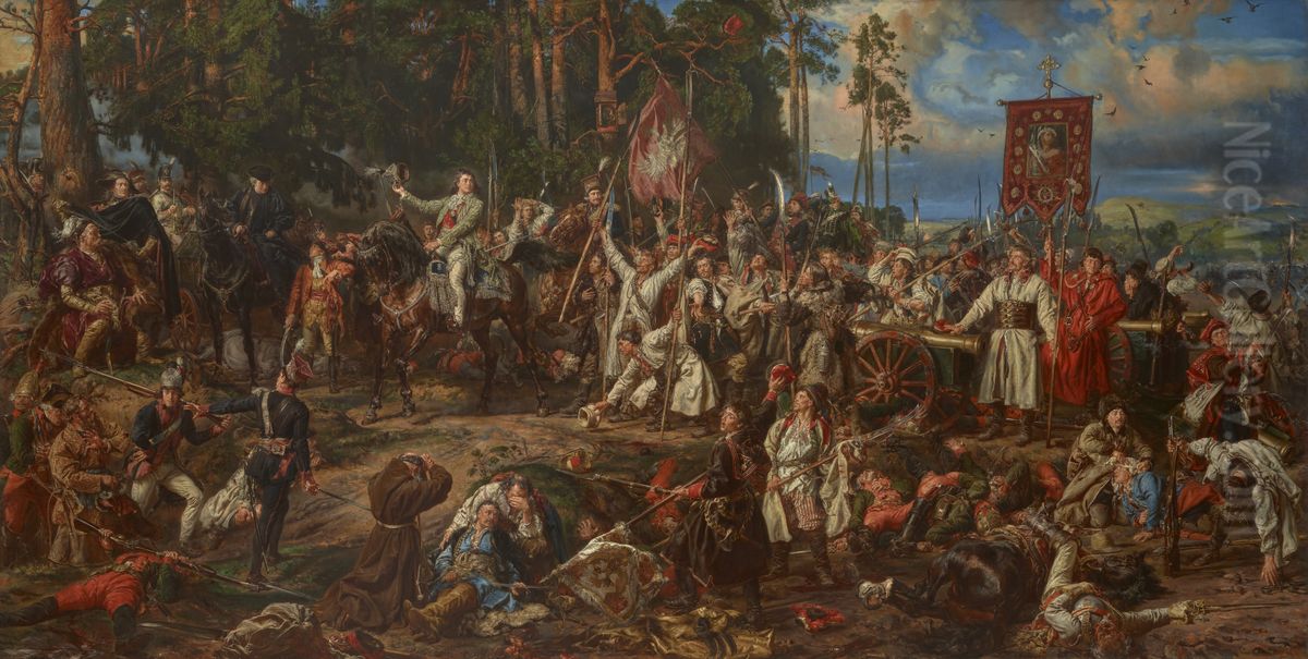 Kosciuszko at Raclawice Oil Painting by Jan Matejko