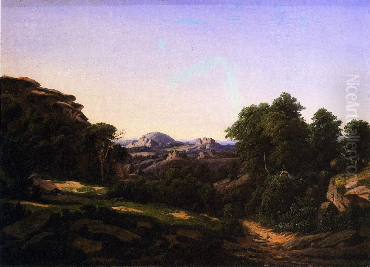 Enchanted Rock near Fredericksburg Oil Painting by Hermann Lungkwitz