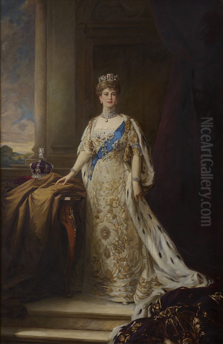 Mary of Teck (1867-1953), Queen Consort of George V Oil Painting by William Llewellyn