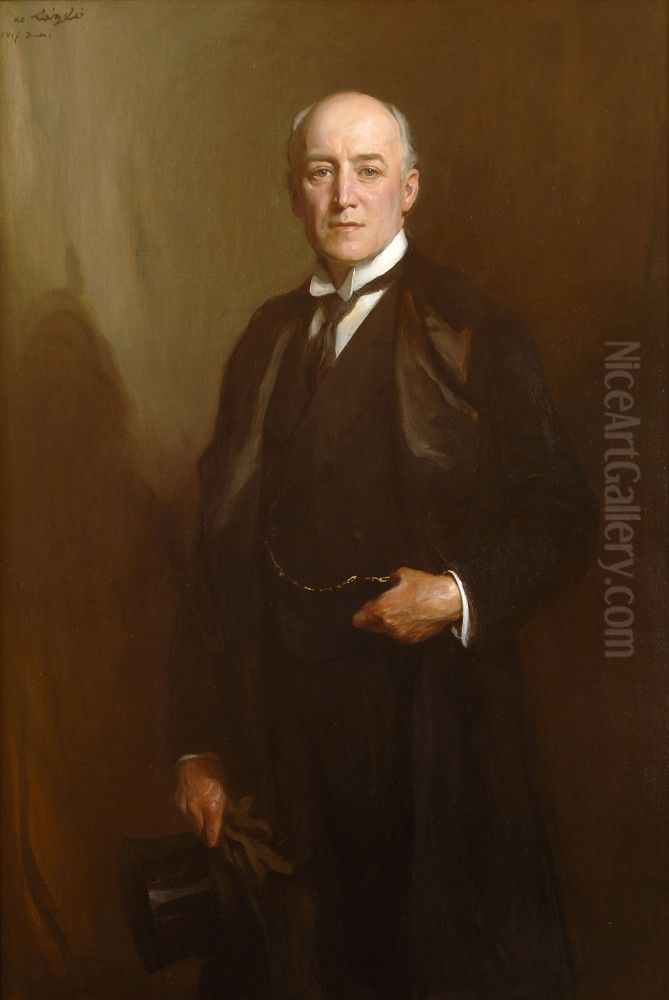 Mr Oswald Sanderson Oil Painting by Philip de Laszlo