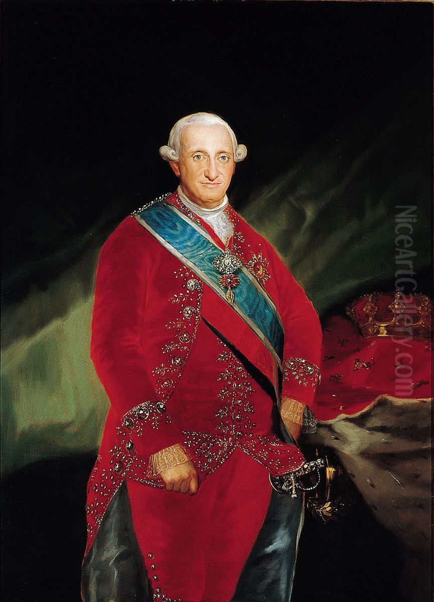 Retrato de Carlos IV de Espana Oil Painting by Francisco Goya Fuendetodos