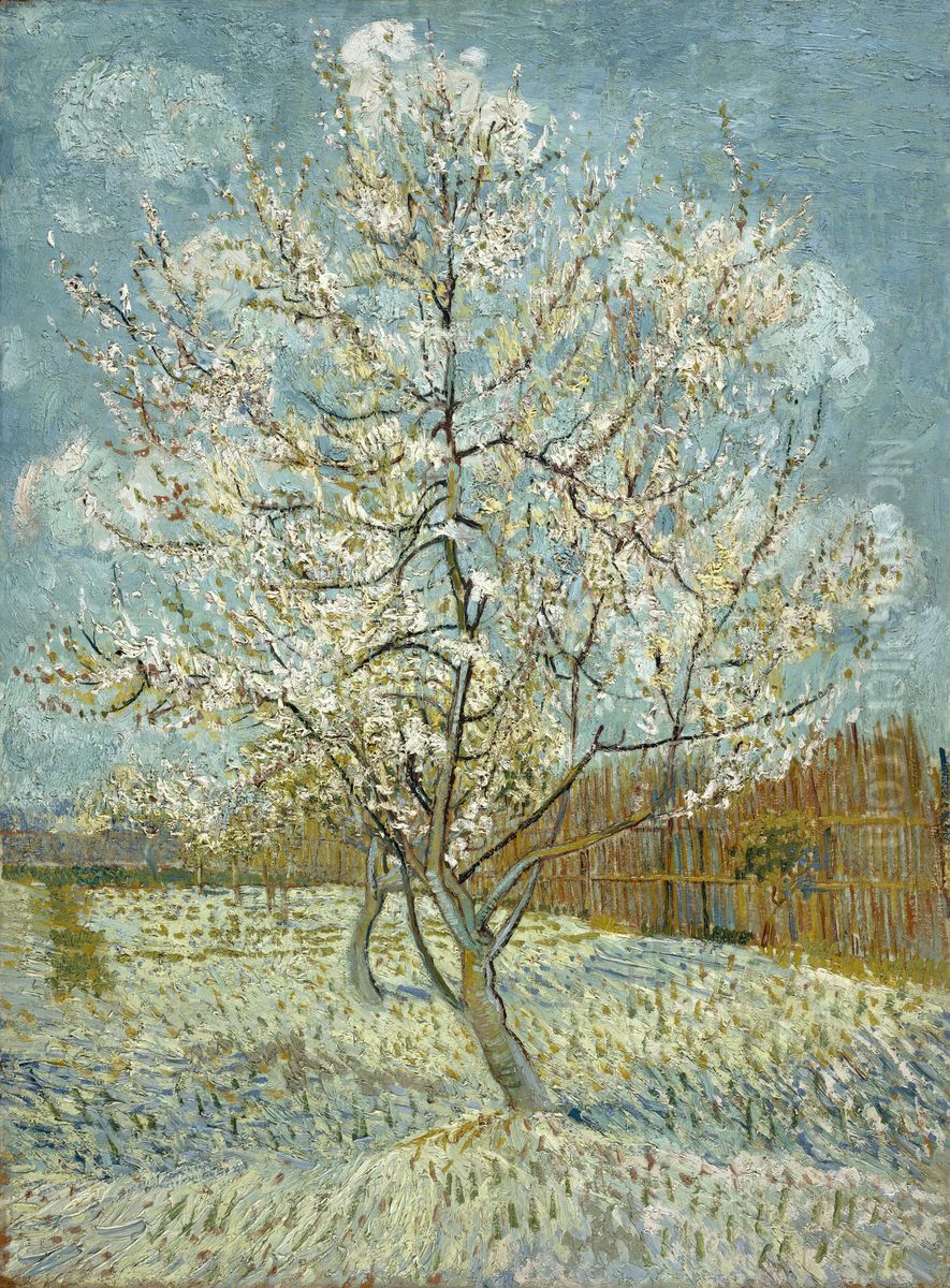 The pink peach tree Oil Painting by Vincent Van Gogh