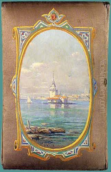 Kizkulesi (Maiden's Tower) Oil Painting by Hoca Ali Riza