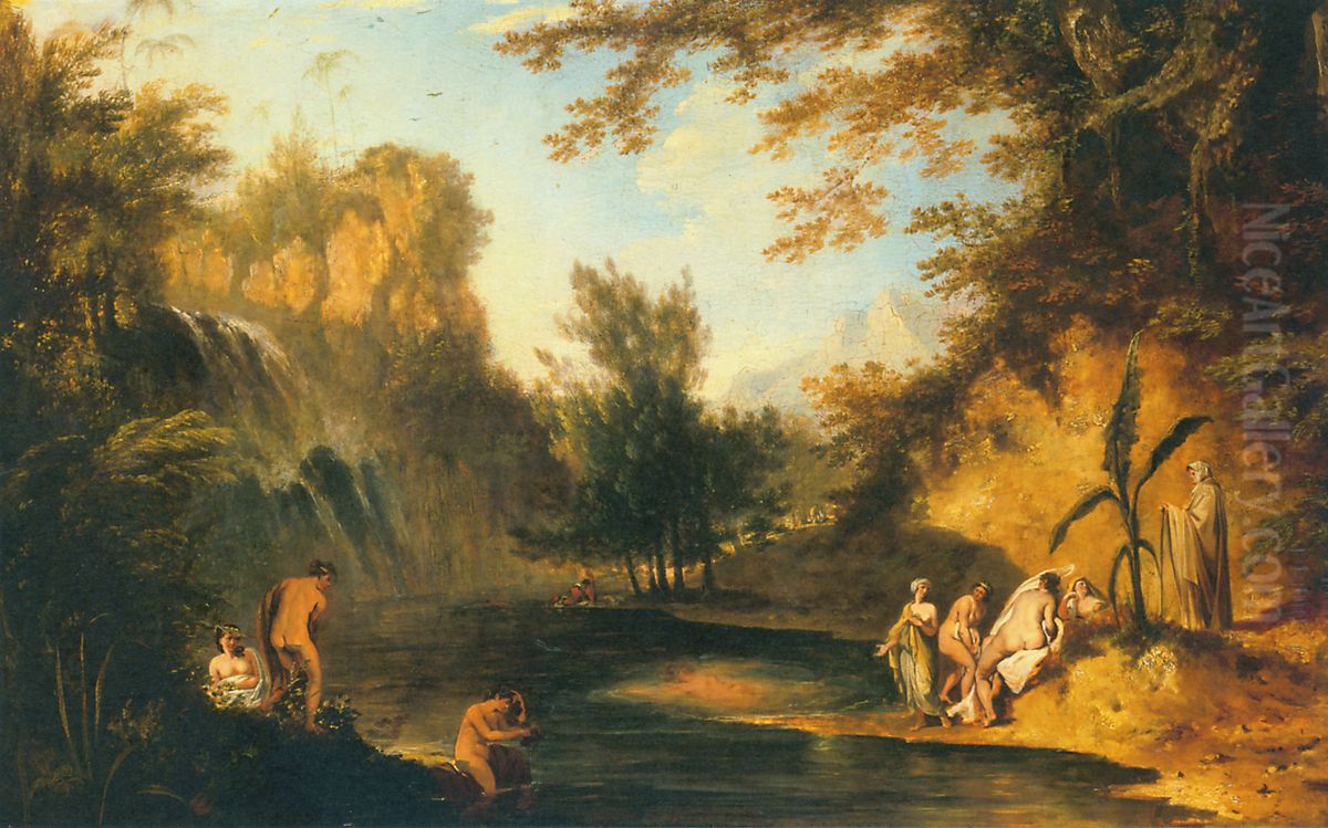 Waterfall in the Tuauru Valley, Tahiti Oil Painting by William Hodges