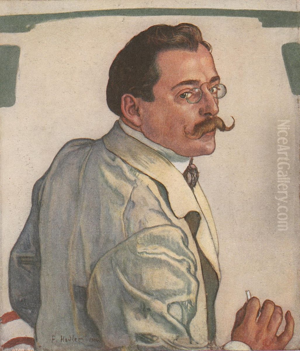 BildnisLouis S. Gunzburger Oil Painting by Ferdinand Hodler
