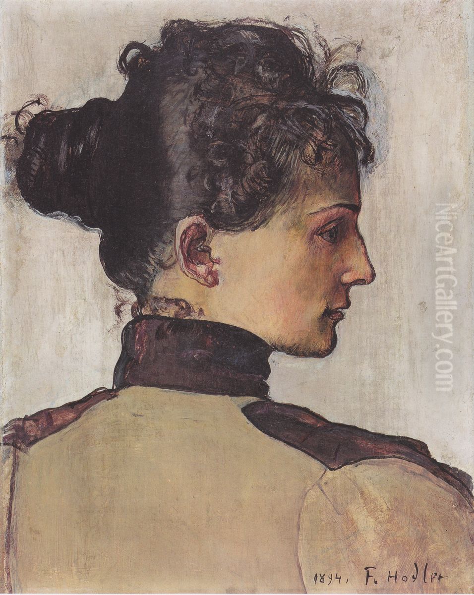 Portrait of Berthe Jacques Oil Painting by Ferdinand Hodler