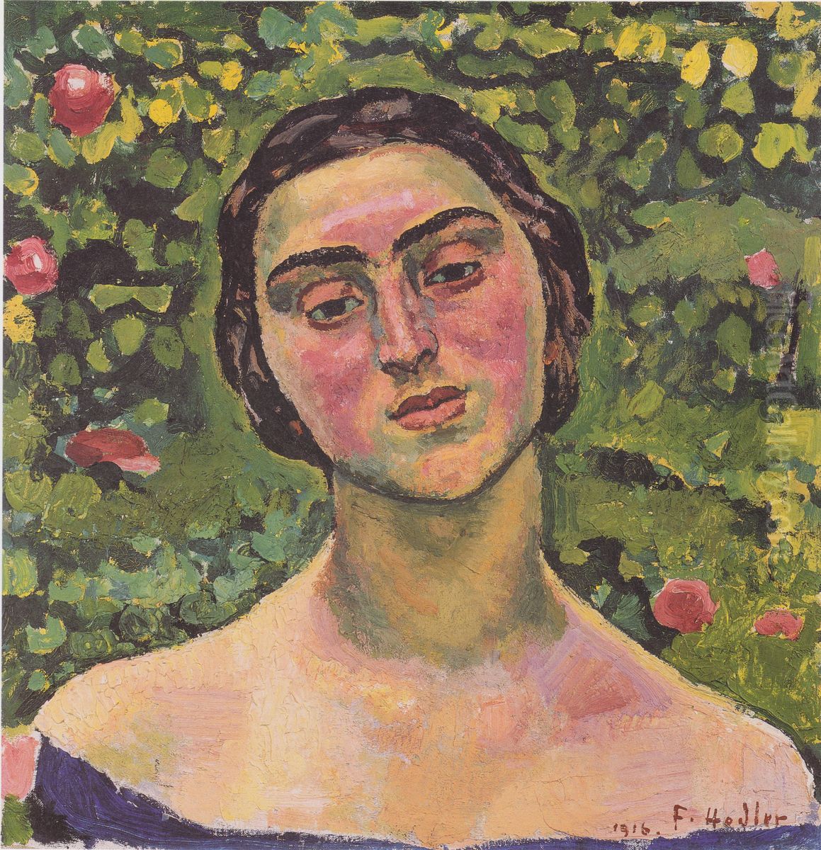 Bildnis Laetitia Raviola Oil Painting by Ferdinand Hodler