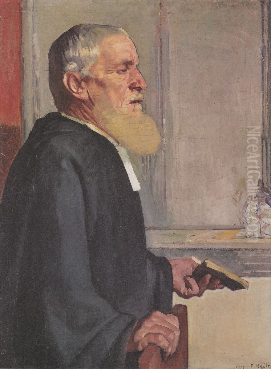 Der Pfarrer Oil Painting by Ferdinand Hodler