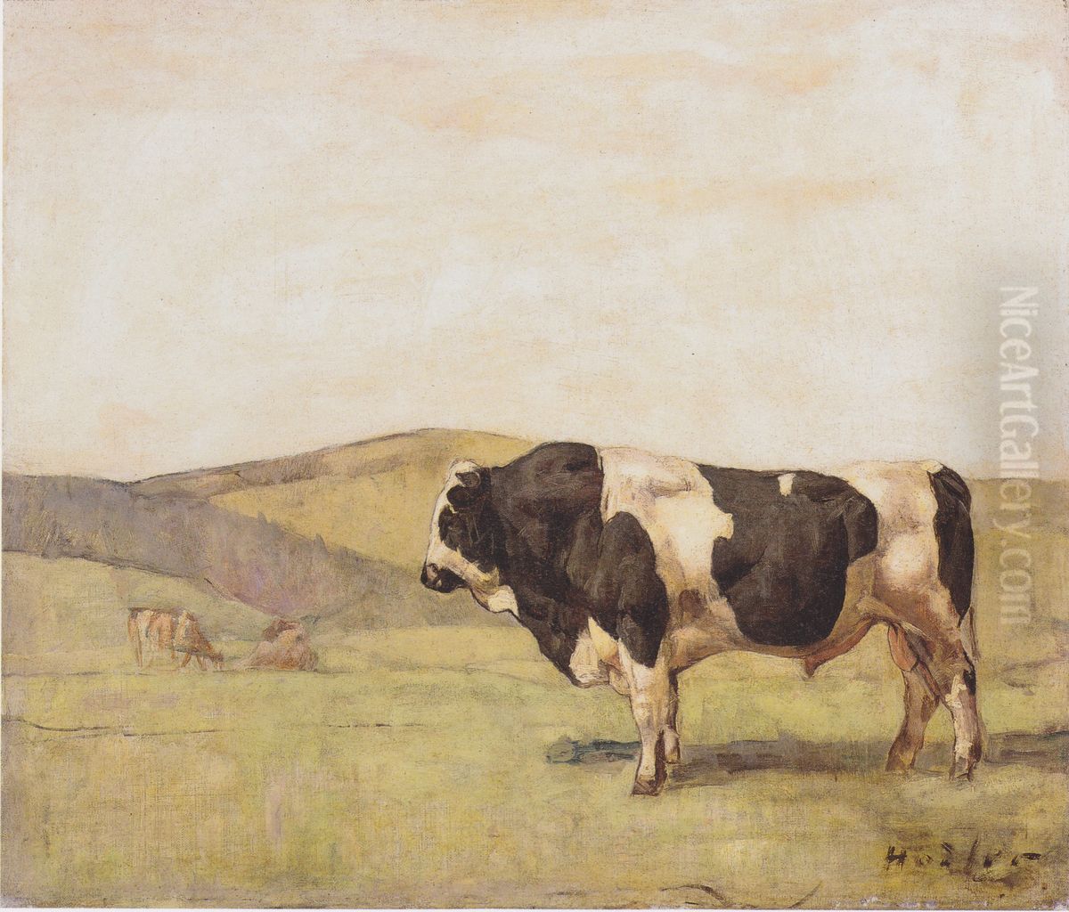 Der Stier Oil Painting by Ferdinand Hodler