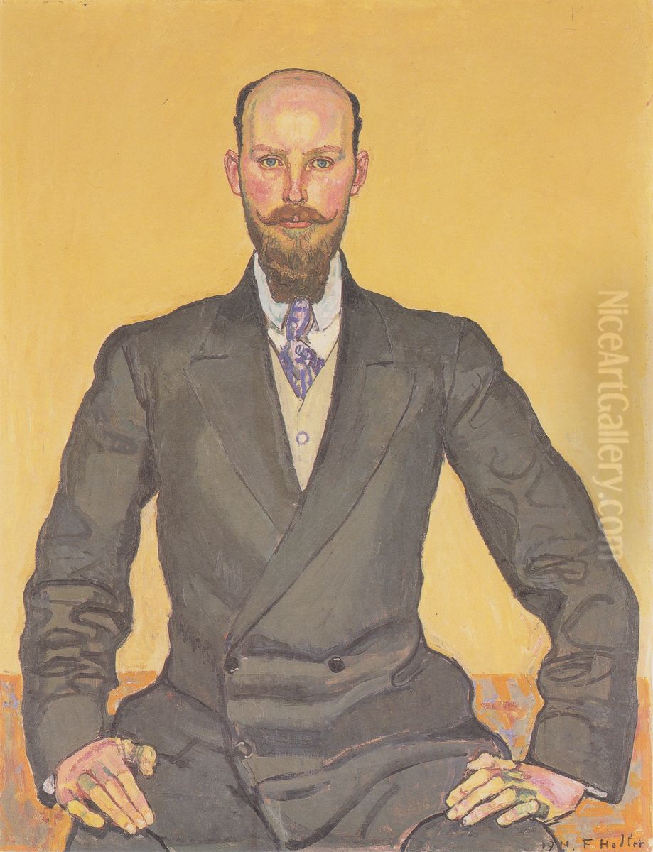 Bildnis Willy Russ Oil Painting by Ferdinand Hodler
