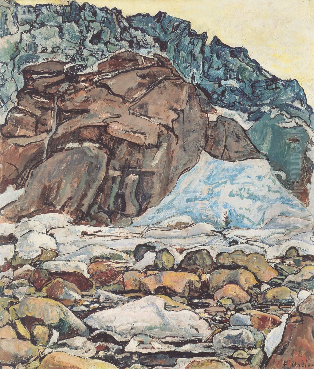 Der Grindelwaldgletscher Oil Painting by Ferdinand Hodler