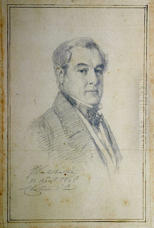 Jean Vatout Oil Painting by Franz Xavier Winterhalter