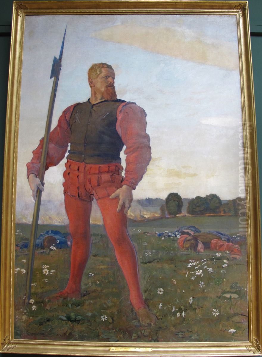 il guerriero furioso Oil Painting by Ferdinand Hodler