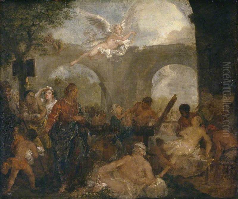 The Pool of Bethesda Oil Painting by William Hogarth