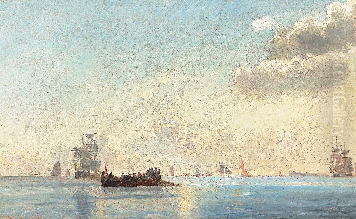 From the roads of Copenhagen. Oil Painting by Holger Drachmann