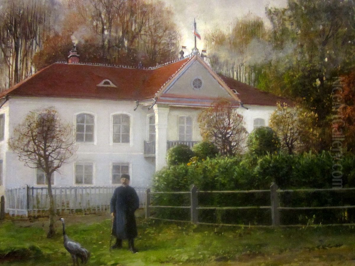 Belarusian Landscape. Drecheluki Country Estate. Oil Painting by Julius Sergius von Klever