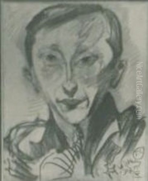 Portrait of Otton Fedorowicz Oil Painting by Stanislaw Ignacy Witkiewicz (Witkacy)