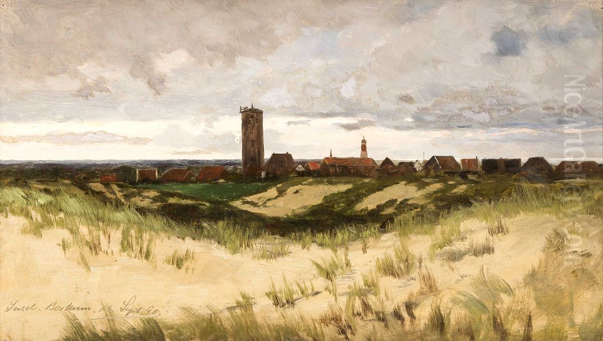 Borkum Island Oil Painting by Johann Christopher Drathmann