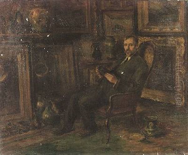 Dr. Isaac Monroe Cline at Home, New Orleans, 1910 Oil Painting by unknown