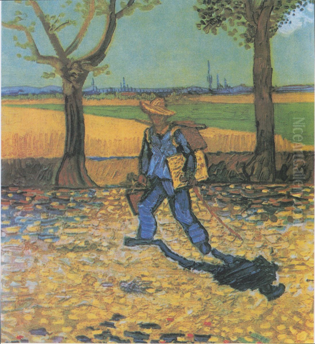 Der Maler auf dem Weg zur Arbeit Oil Painting by Vincent Van Gogh
