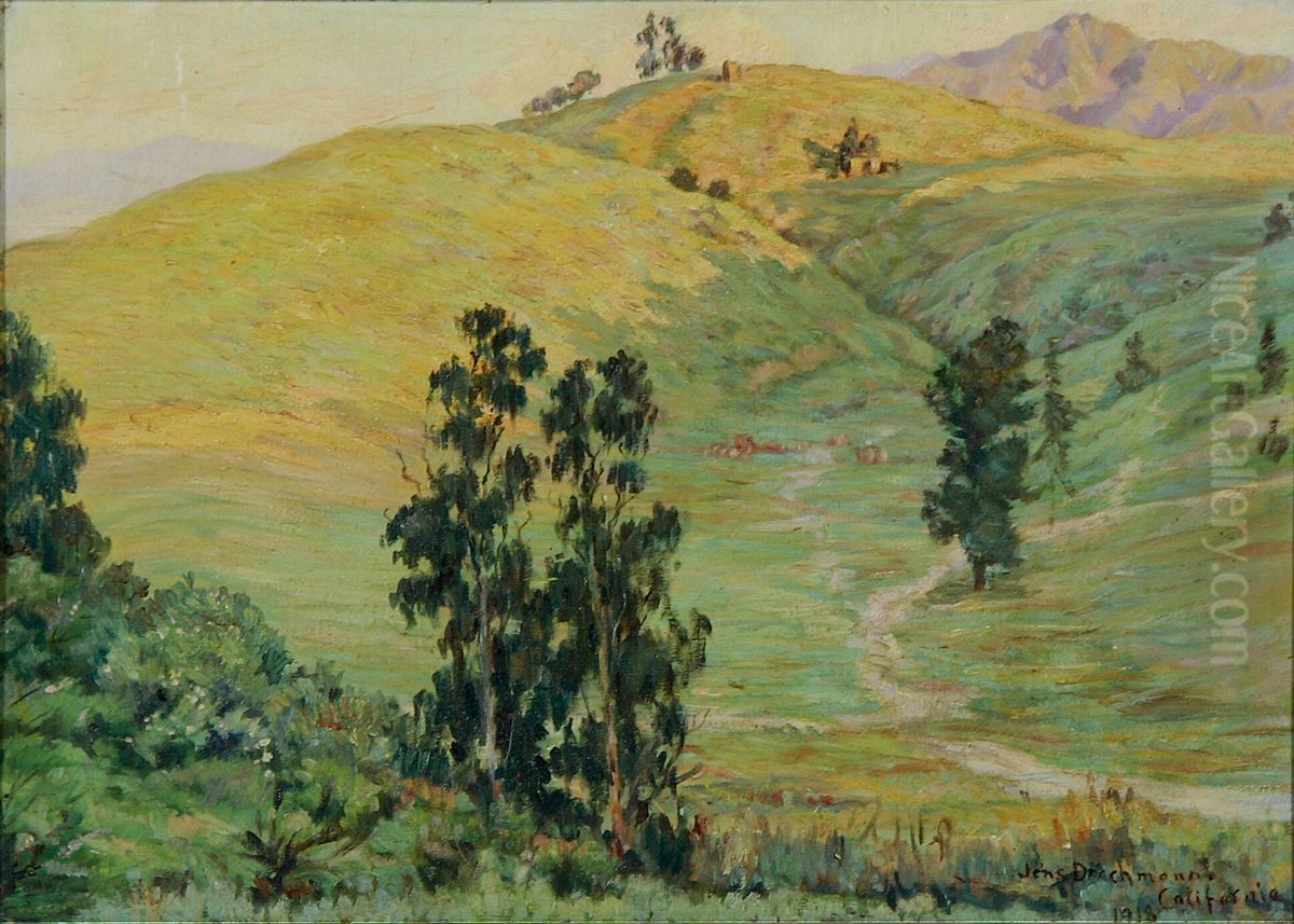 A valley in California. Oil Painting by Jens Drachmann