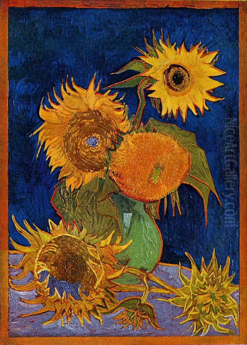 Six Sunflowers Oil Painting by Vincent Van Gogh