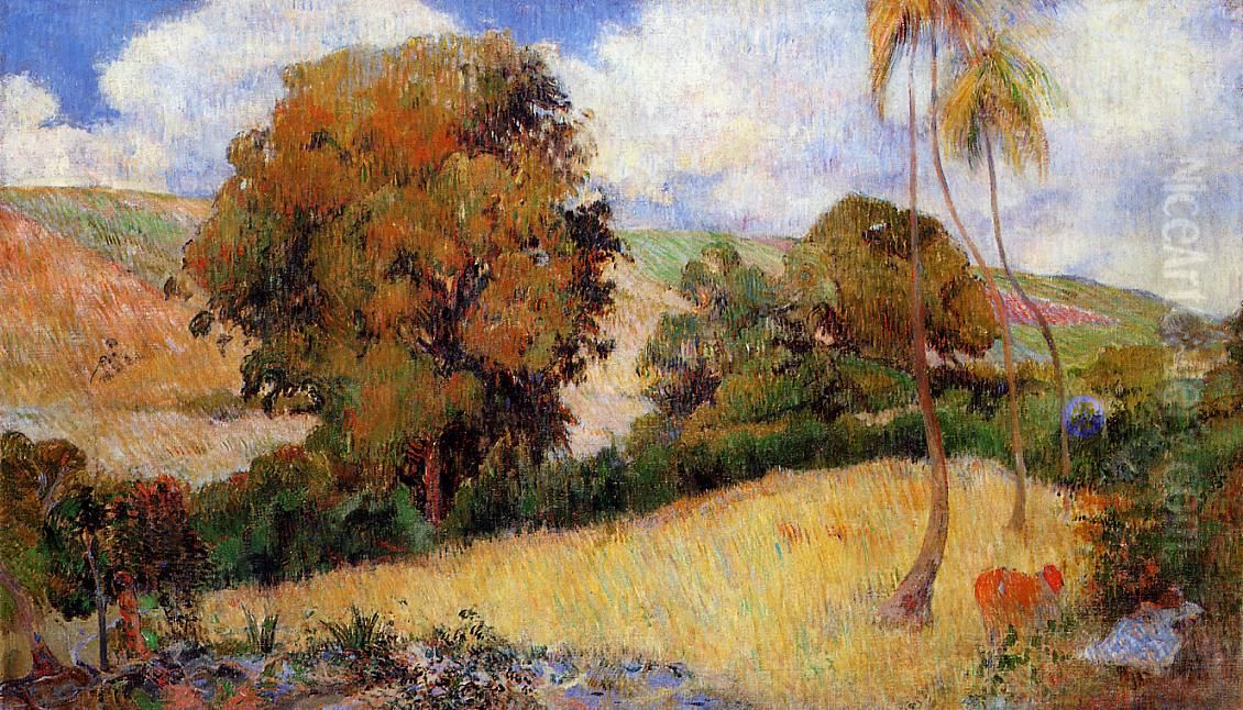 Martinican Meadow Oil Painting by Paul Gauguin