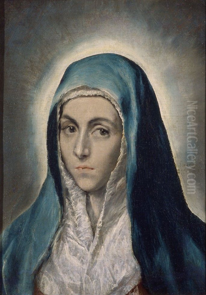 Virgin Mary Oil Painting by El Greco