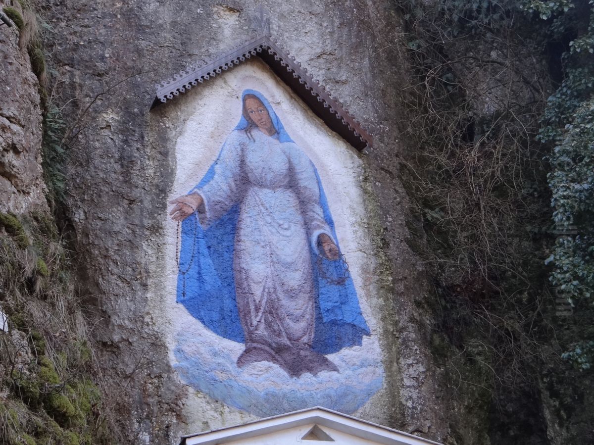 Our Lady of the Stone Oil Painting by Walery Eljasz Radzikowski