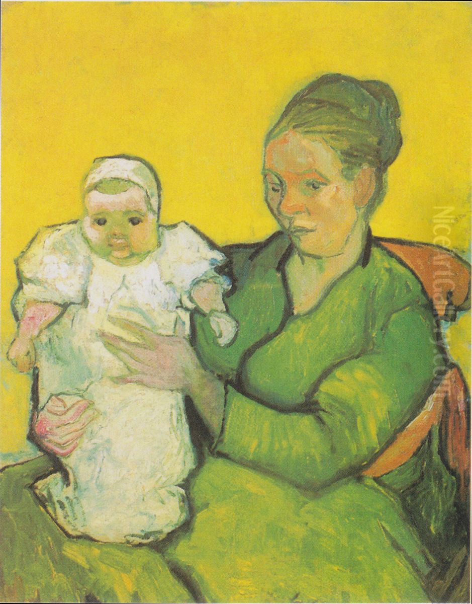 Madame Augustine Roulin With Baby Oil Painting by Vincent Van Gogh