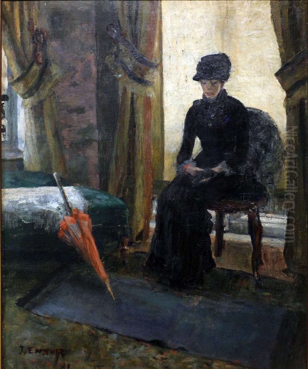 The Sombre Lady Oil Painting by James Ensor