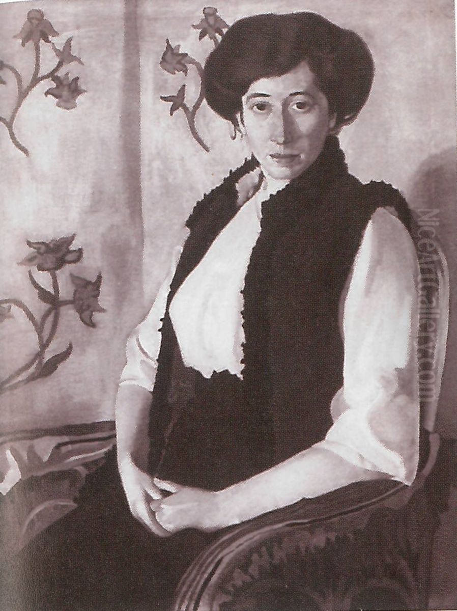 Portrait of Urszula Bogdanska, nee Komorowska Oil Painting by Stanislaw Ignacy Witkiewicz (Witkacy)