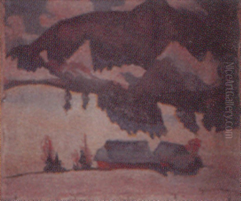 Tatra landscape Oil Painting by Stanislaw Ignacy Witkiewicz (Witkacy)