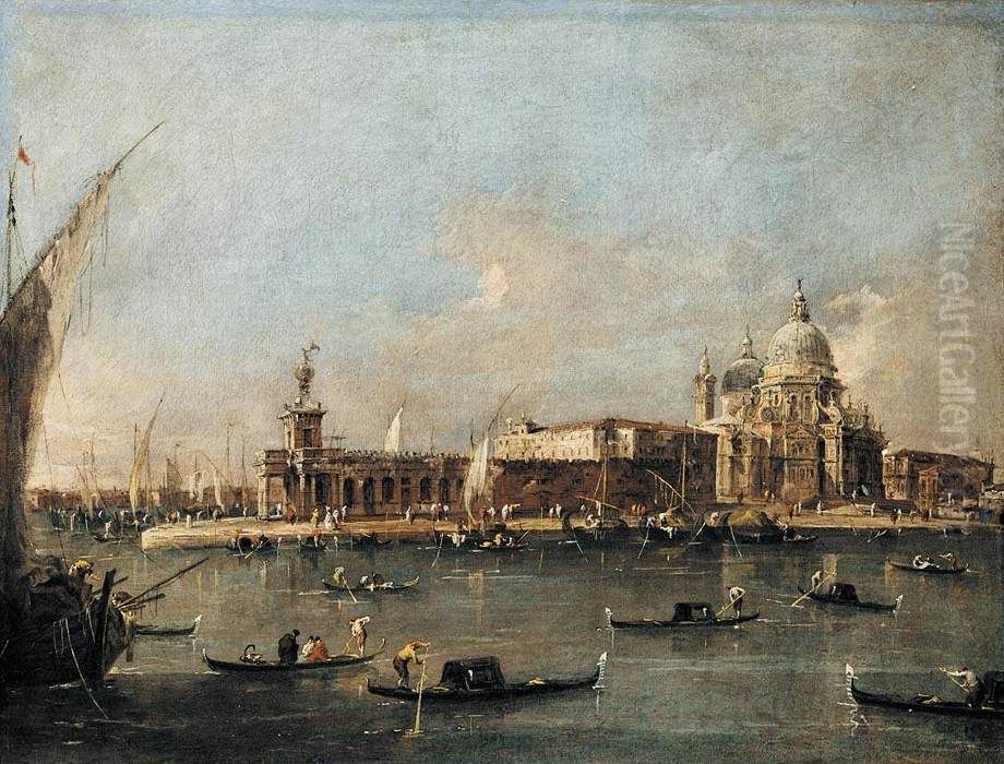 The Punta di Dogana Oil Painting by Francesco Guardi