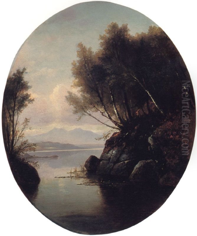 Moat Mountain from Walker's Pond, New Hampshire Oil Painting by Benjamin Champney