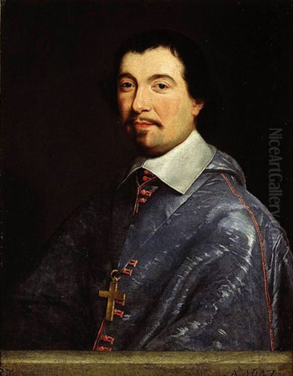 Portrait de Monseigneur Pierre de Bertier (1608-1674) Oil Painting by Philippe de Champaigne